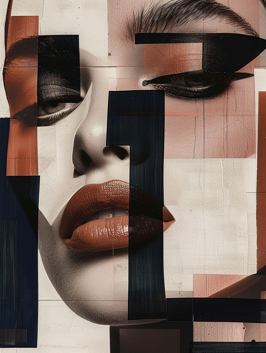 Fragmented Beauty: A Study in Geometric Portraits - Image 2