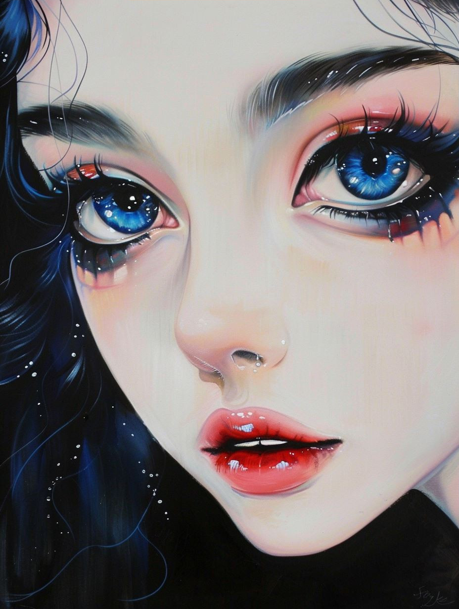 Ethereal Gazes: A Study in Blue - Image 3