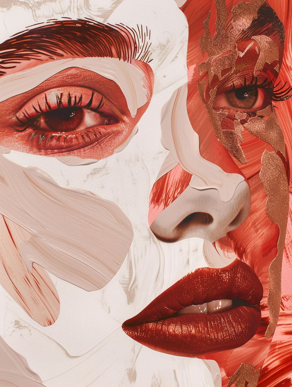 Surreal Fluid Portrait Fragments - Image 1
