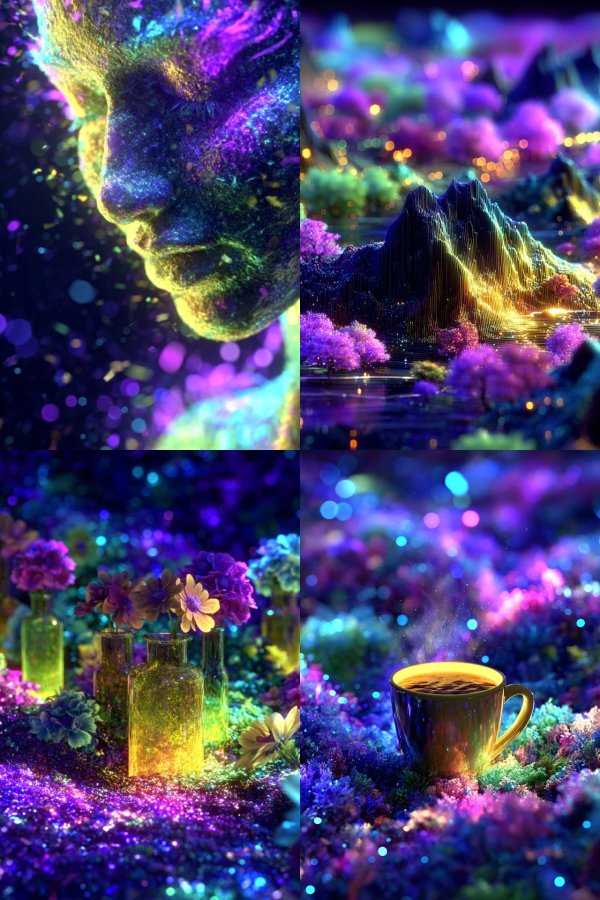 Neon Dreams in a Cosmic Realm