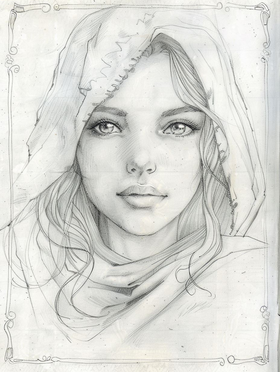 Ethereal Pencil Portraits of a Young Woman - Image 4
