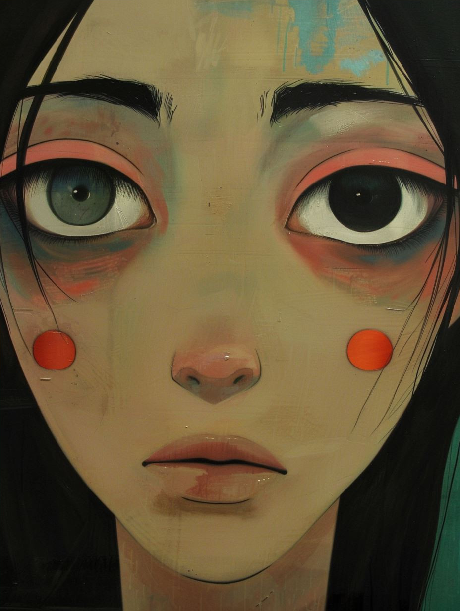 Melancholic Gaze in Muted Tones - Image 4