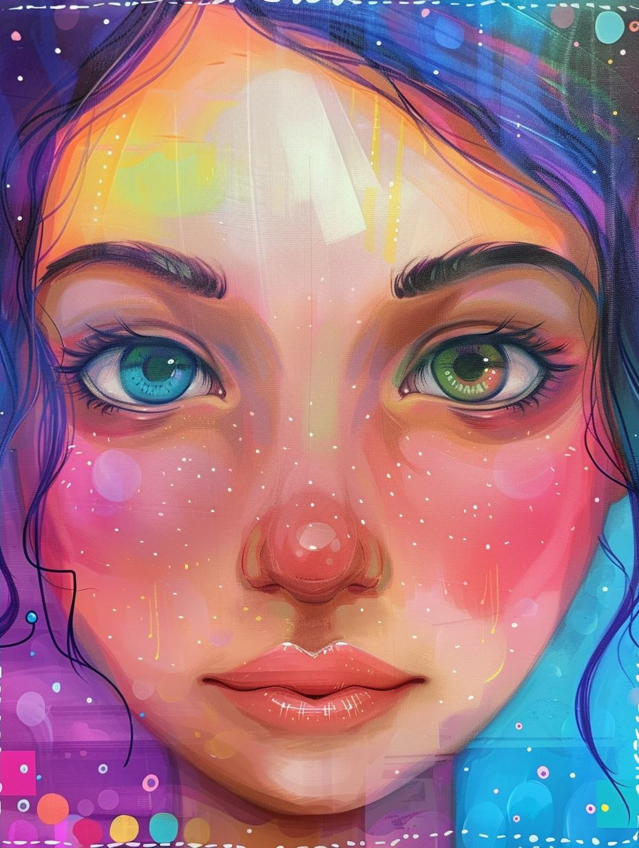 Neon Dreams: A Digital Portrait Study - Image 4