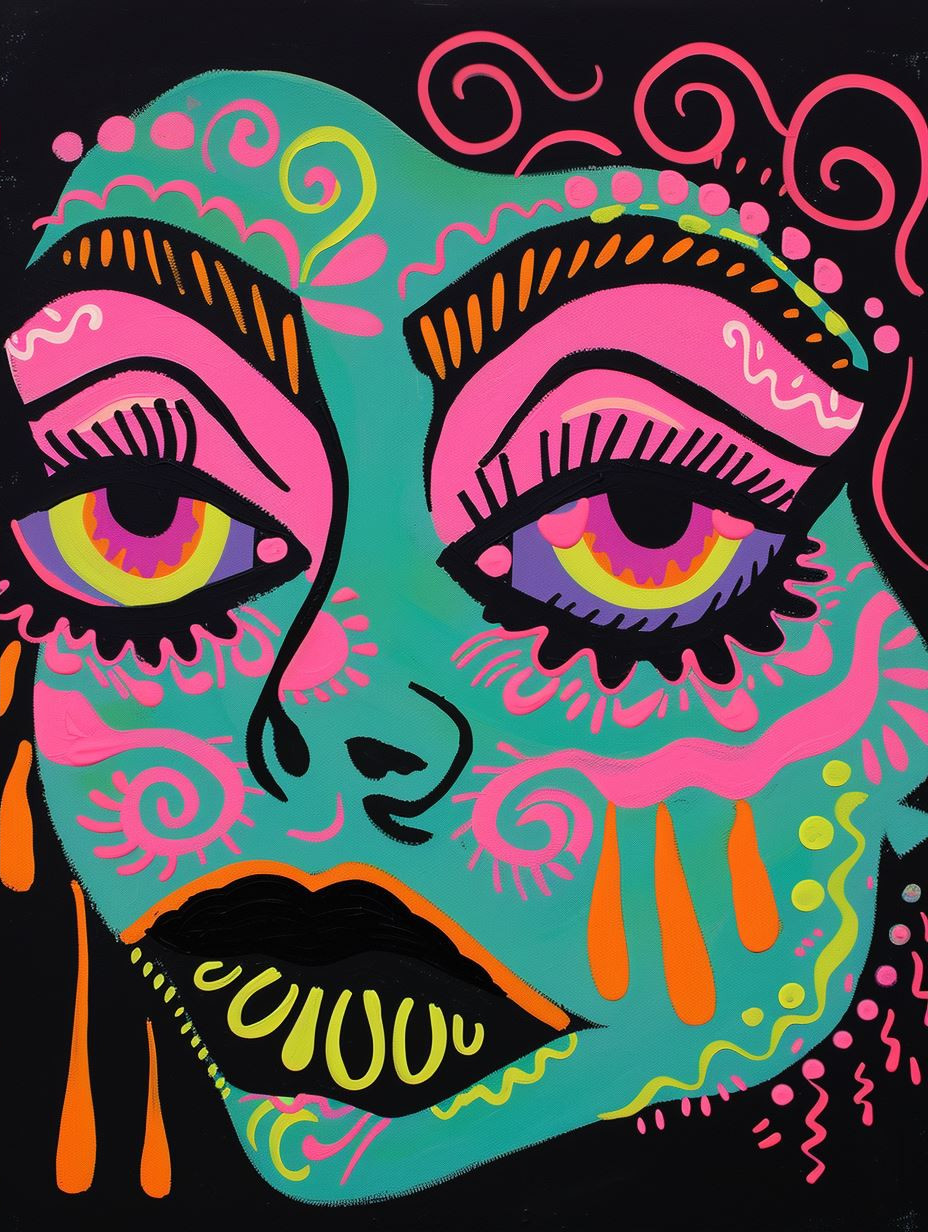 Neon Dreams: Psychedelic Portrait Collection - Image 2