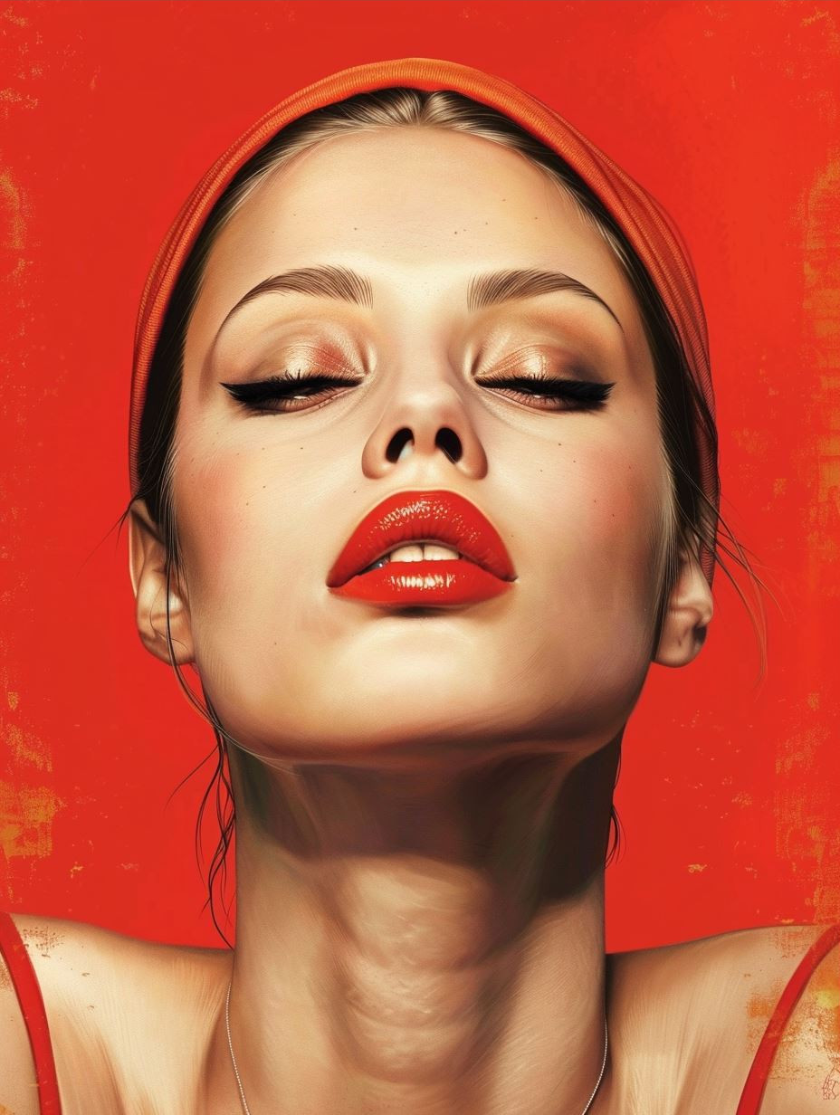 Crimson Elegance High Fashion Portraits - Image 3