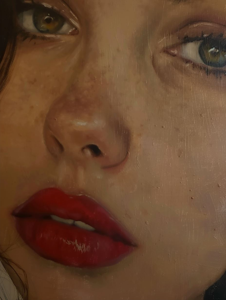 Ethereal Canvas Portrait Detail - Image 2