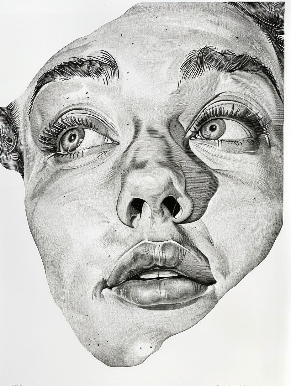 Surrealist Graphite Portrait Studies - Image 4