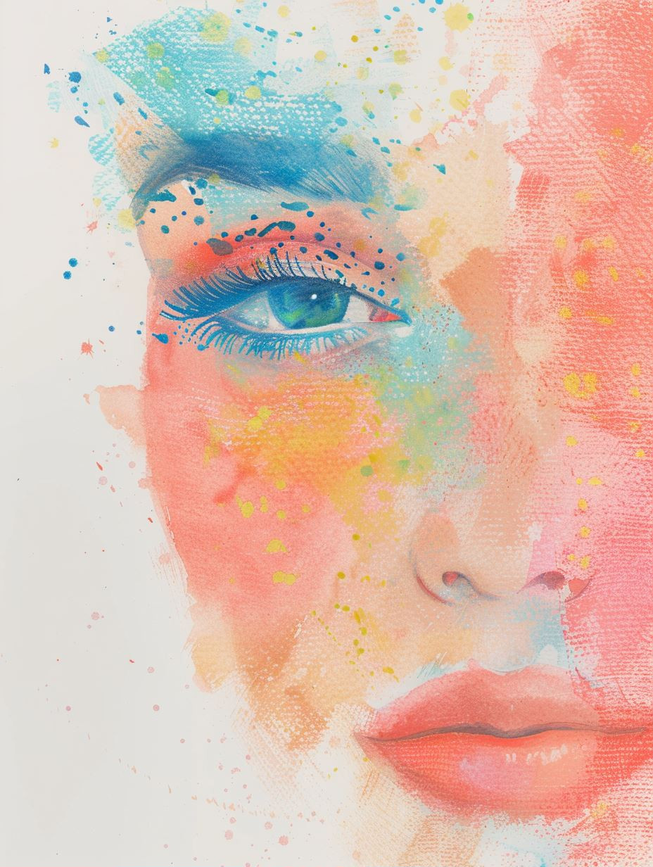 Prismatic Watercolor Portrait Study
