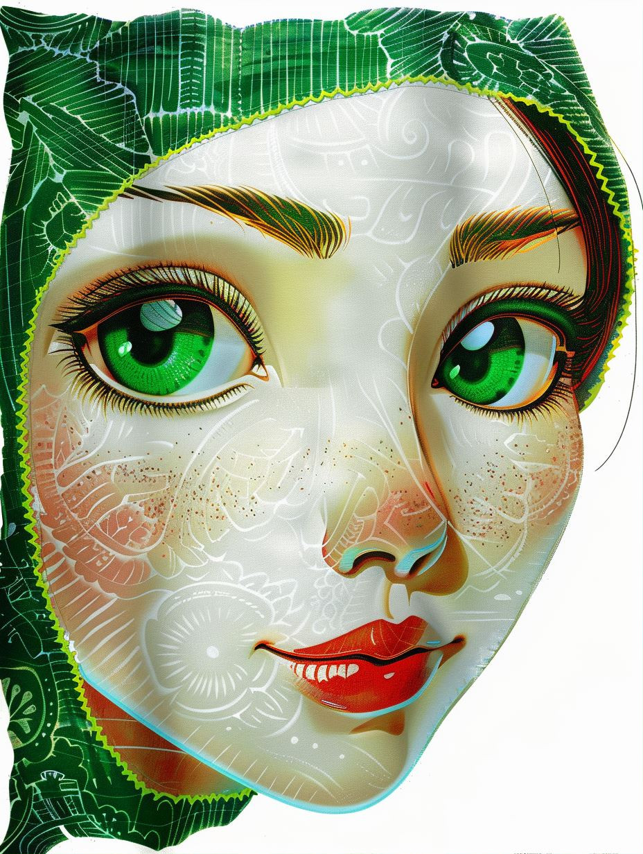 Emerald Visions: A Digital Art Study - Image 1