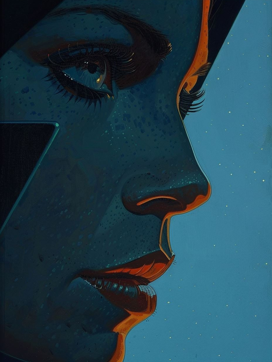 Cyan Shadows and Divided Faces - Image 3