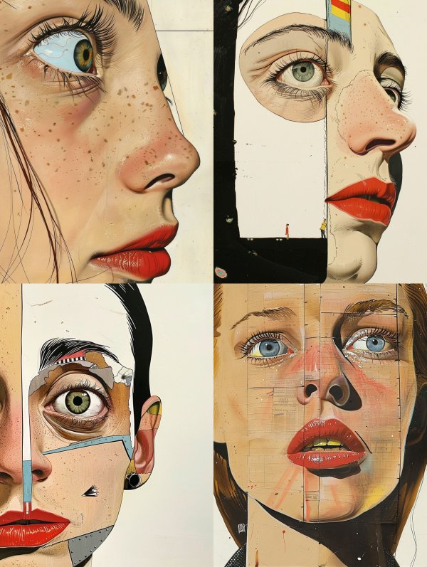 Fragmented Portraits of Modern Beauty