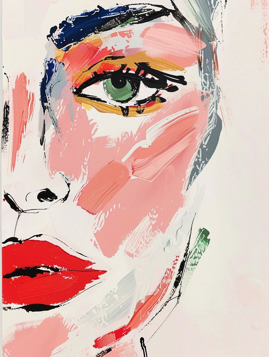Fragmented Gazes in Abstract Color - Image 1