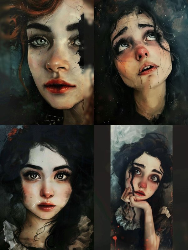 Melancholic Ethereal Portrait Studies