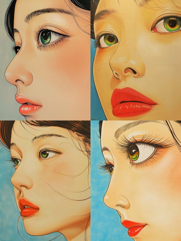 Ethereal Gaze in Soft Pastel