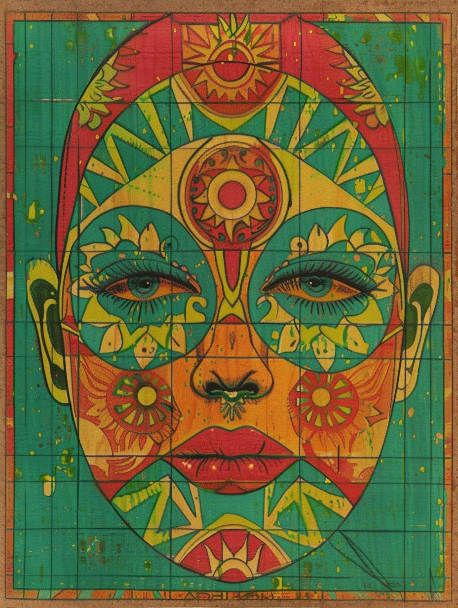 Mystic Emerald Psychedelic Portrait - Image 4
