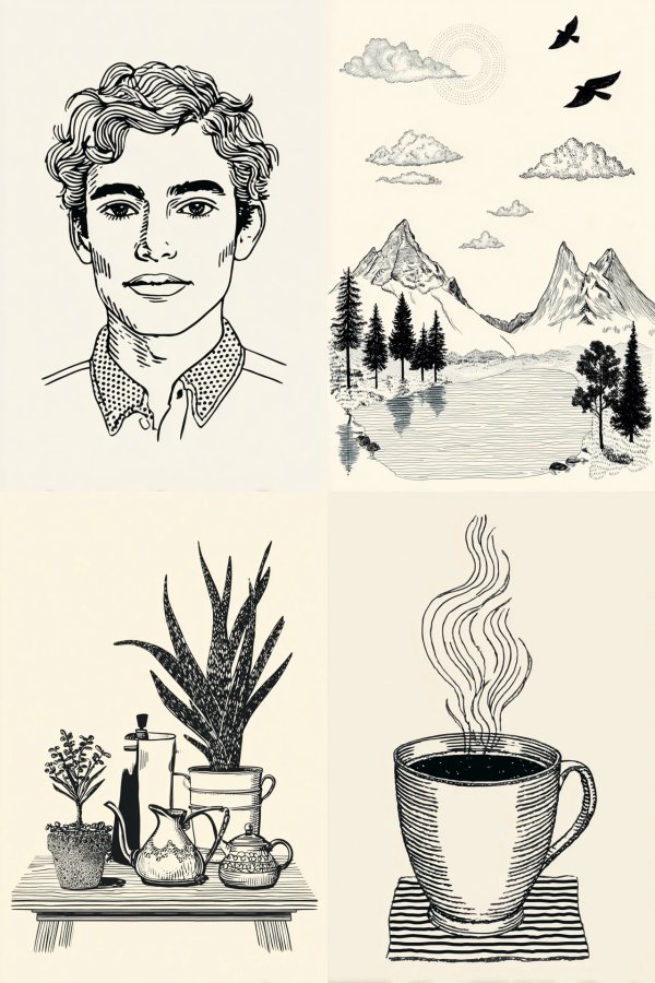 Ink Sketches of Life and Nature