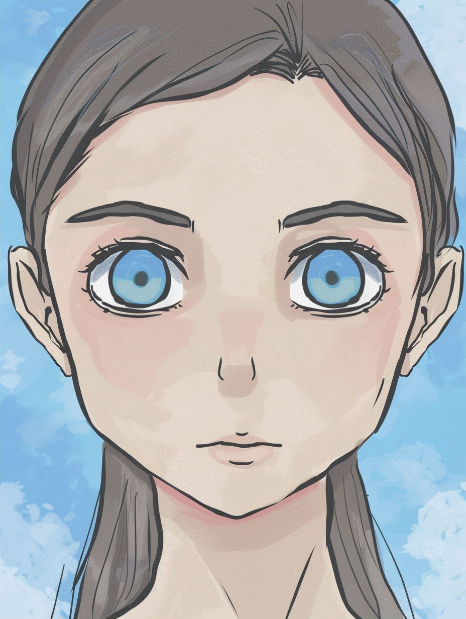 Ethereal Blue Eyed Anime Portraits - Image 2