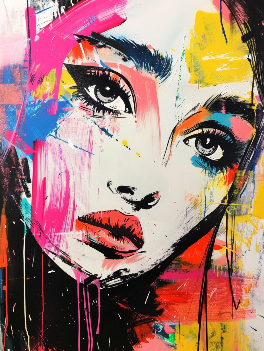 Vibrant Abstract Neon Portraits - Image 2