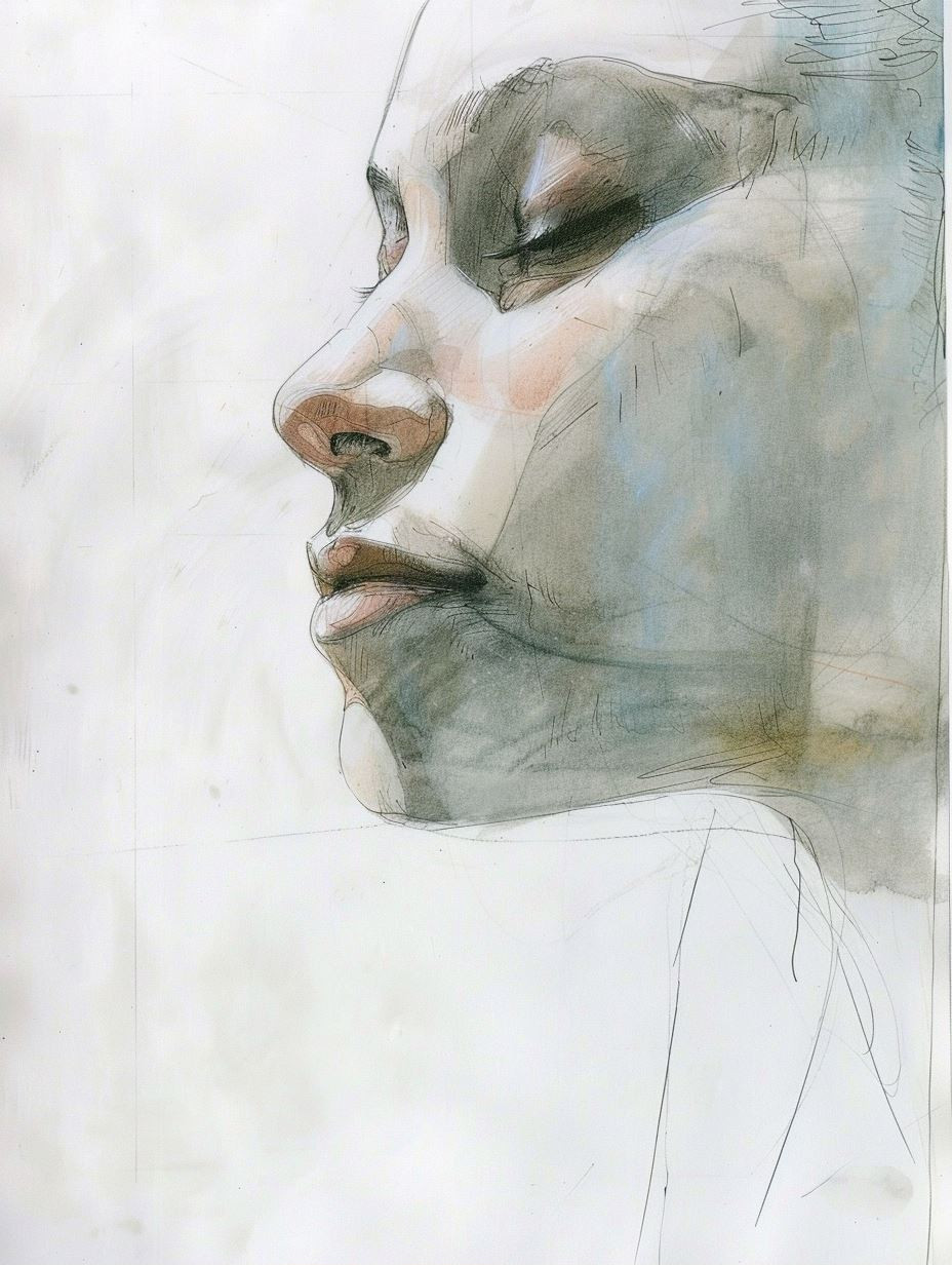 Ethereal Gaze: A Study of Feminine Portraits - Image 1