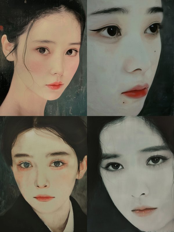 Ethereal Gazes: A Study in Portraiture