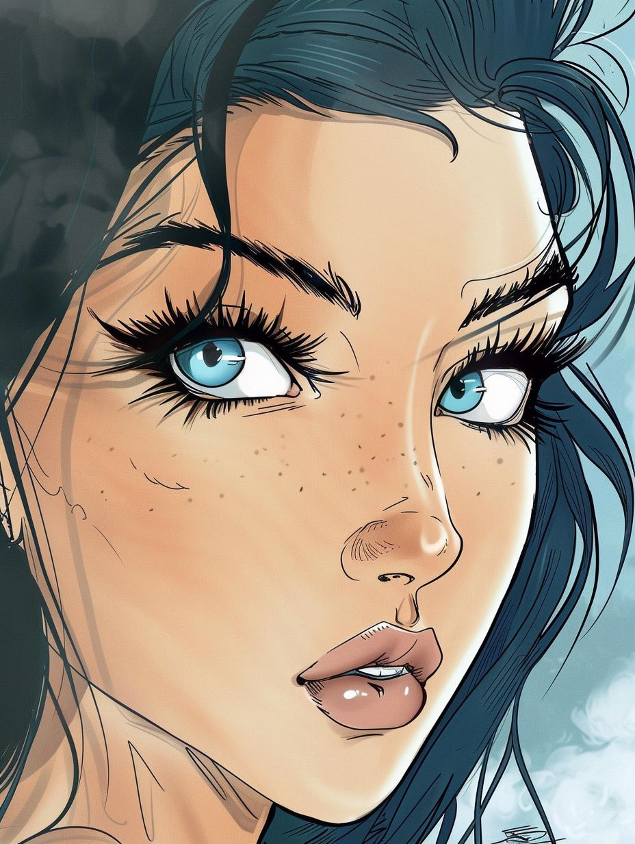 Azure Gaze Comic Art - Image 1
