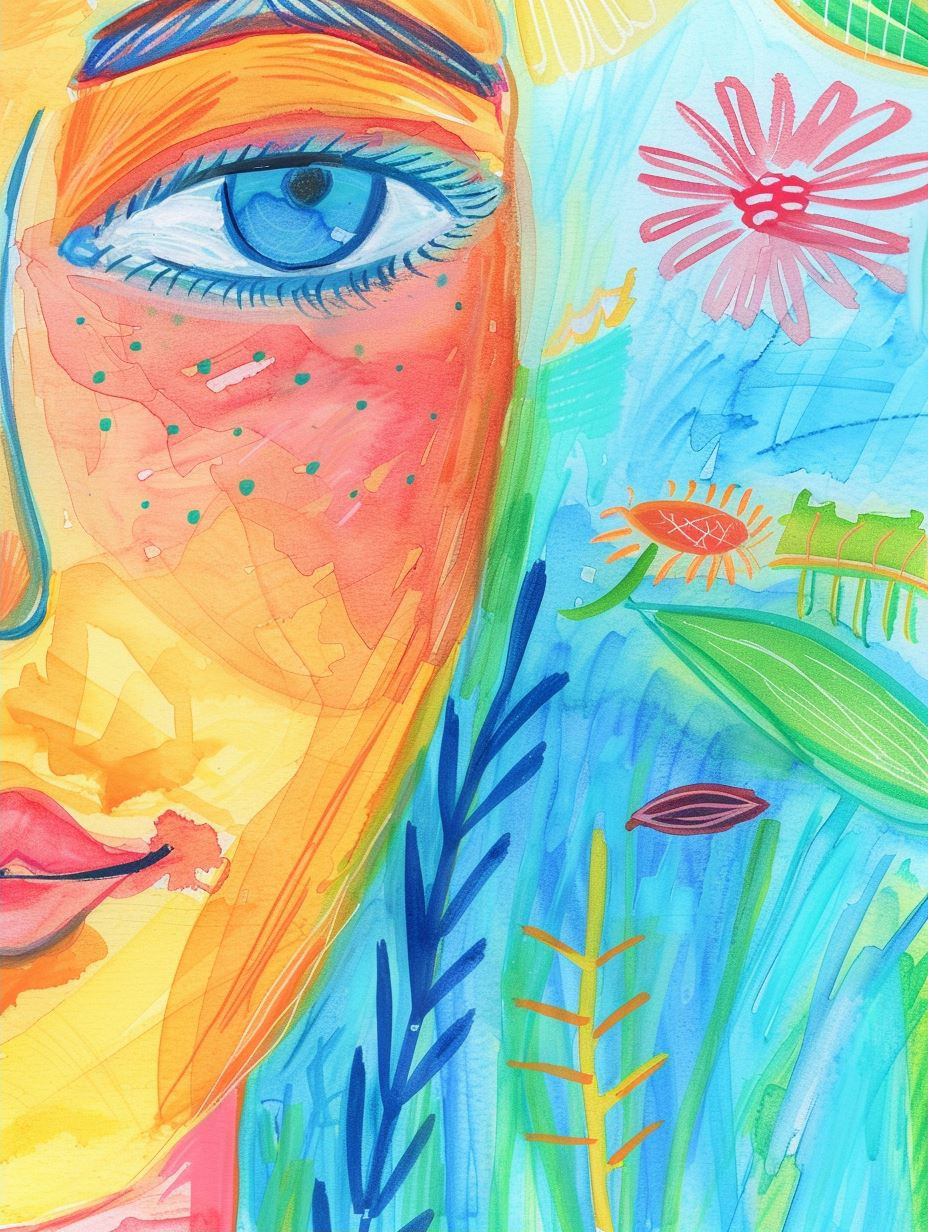 Ethereal Dreams of Painted Faces - Image 2