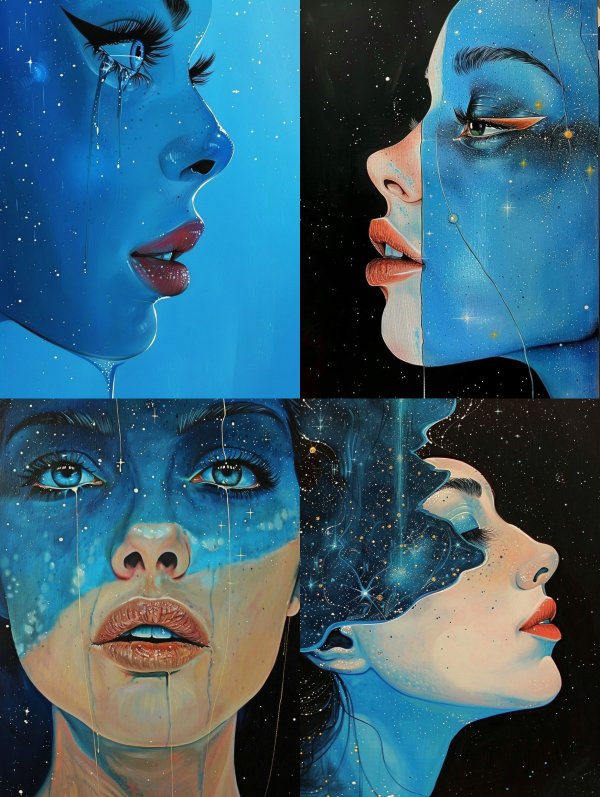 Celestial Tears of Azure Light