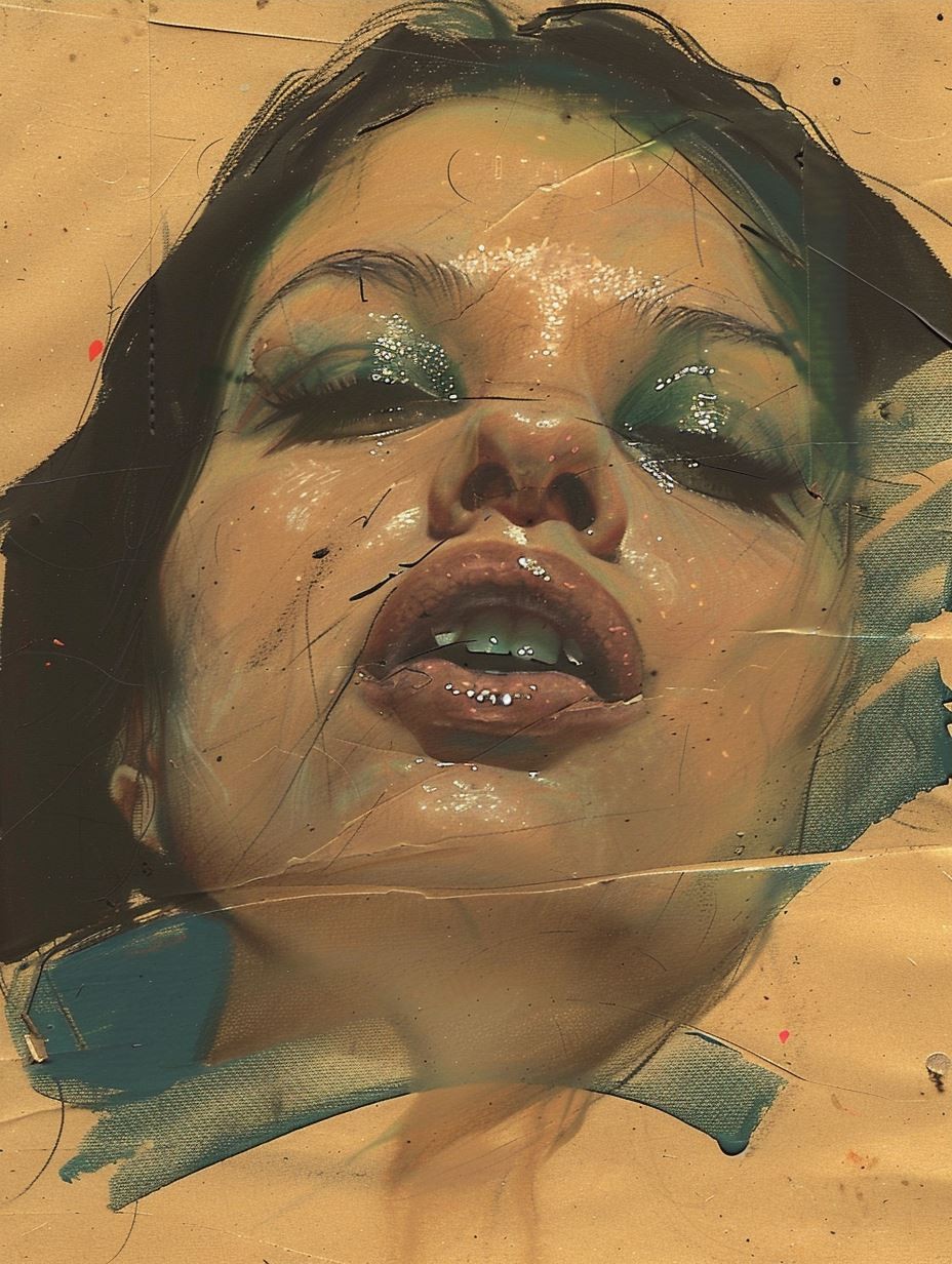 Avante Garde Mixed Media Portrait - Image 3