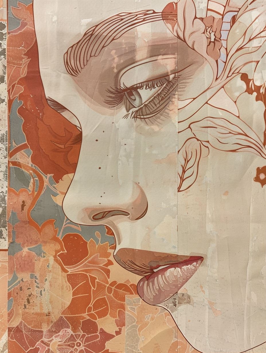 Ethereal Floral Portrait Collage