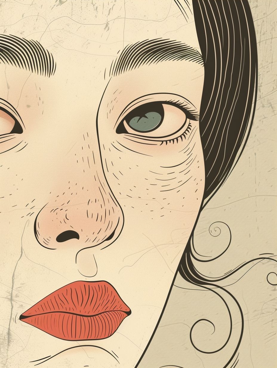Vintage Ink Portrait Study - Image 3