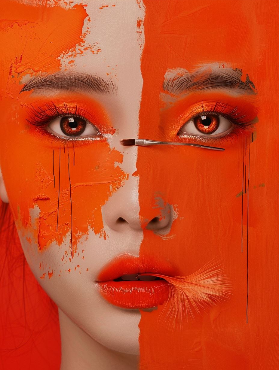 Vibrant Orange Avant Garde Portraits - Image 3