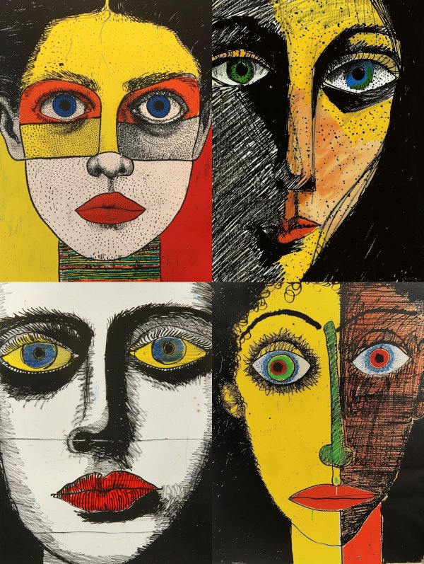 Fragmented Faces of Abstract Emotion
