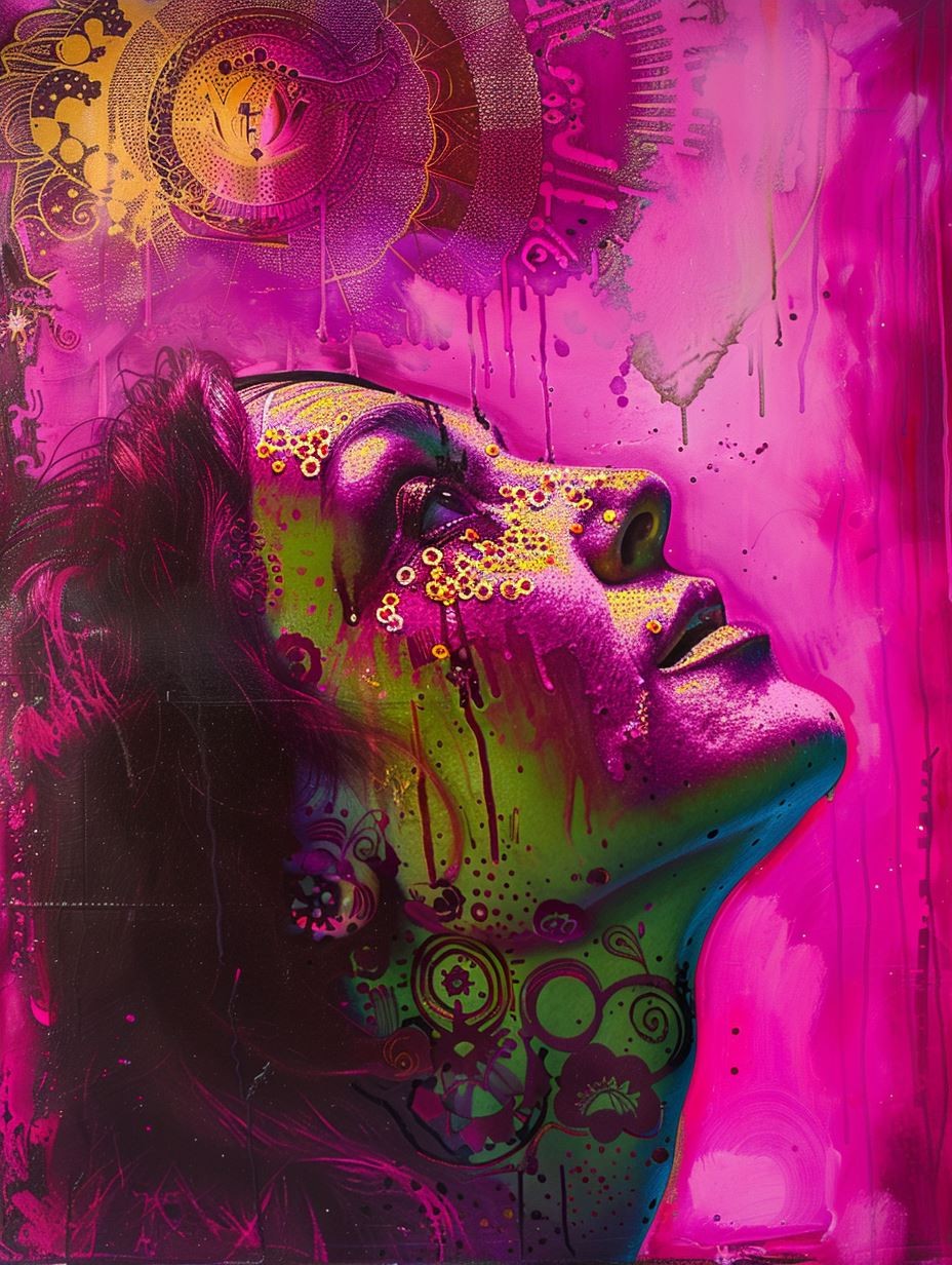 Neon Psychedelic Fluid Portrait - Image 4