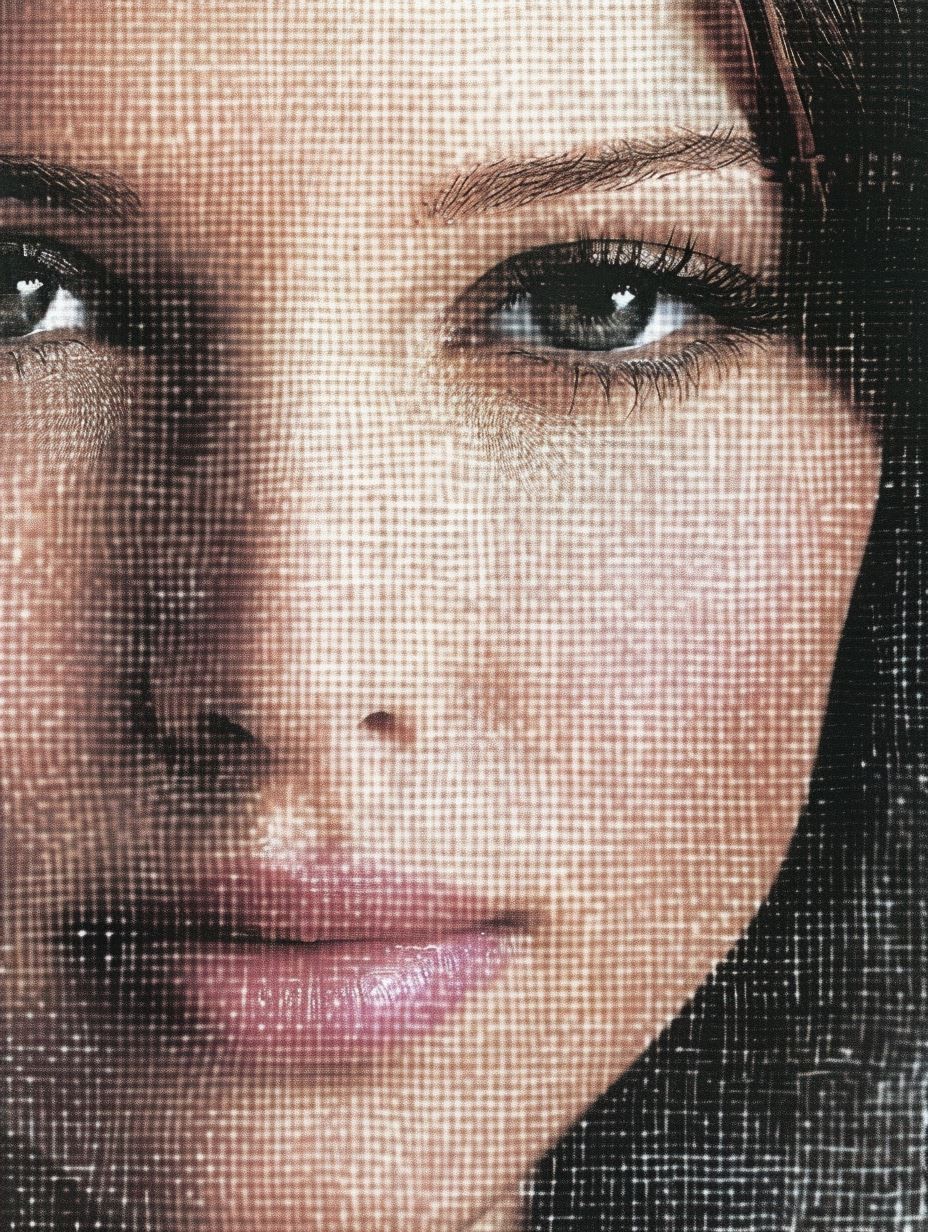 Veiled Gaze in Monochrome - Image 4