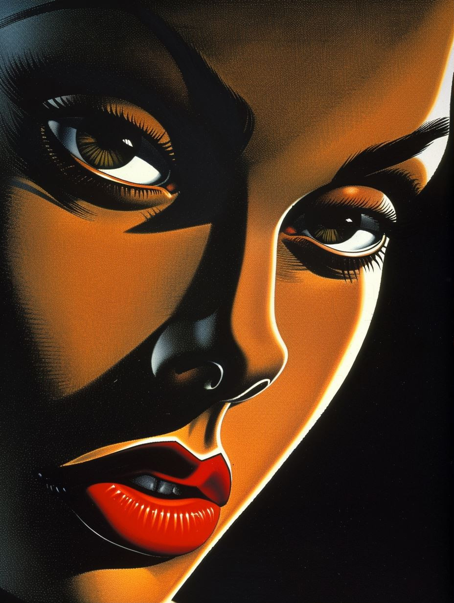 Dramatic Shadows of Feminine Grace - Image 1