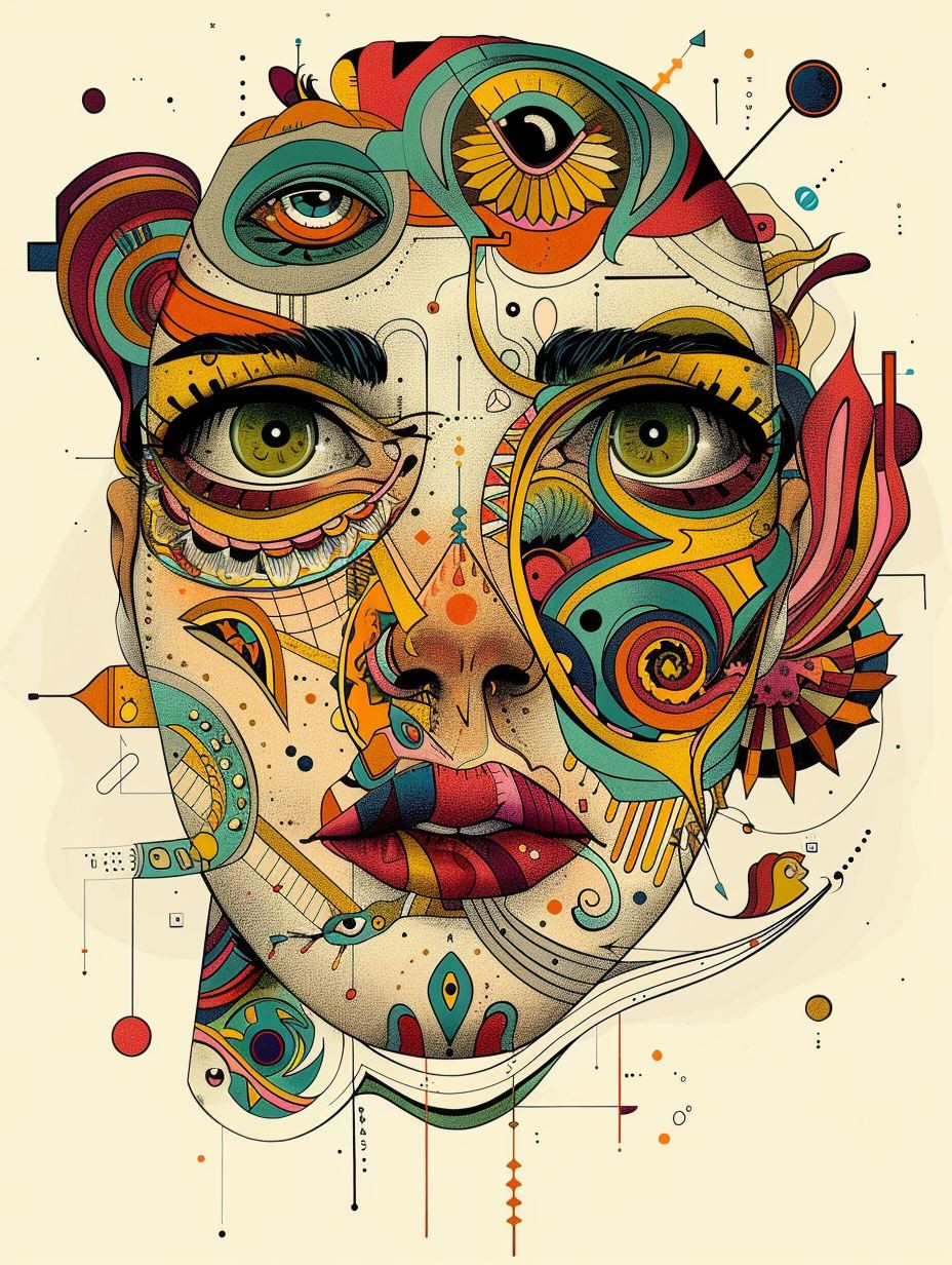 Abstract Surrealist Portrait Collage - Image 2