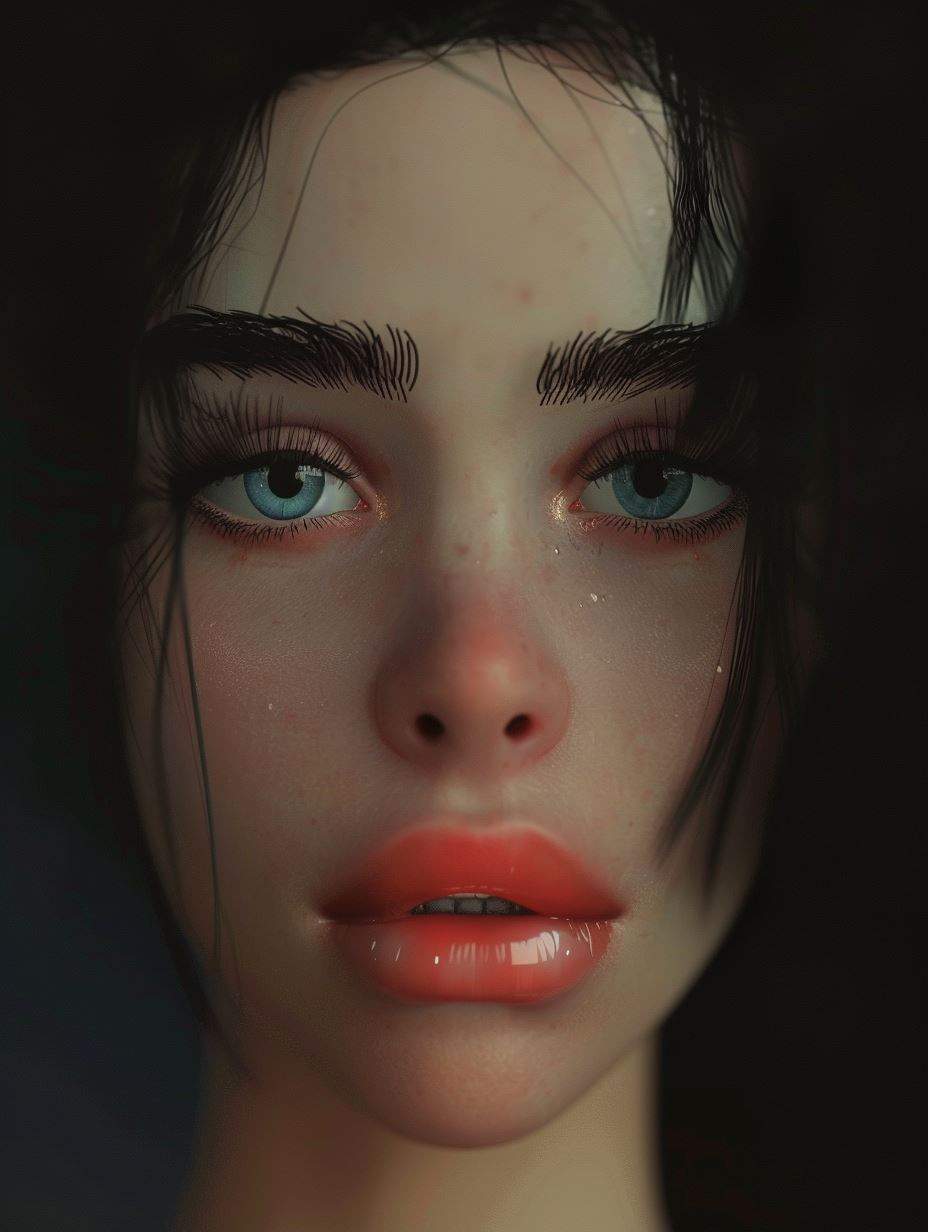 Ethereal Gaze in Misty Air - Image 2