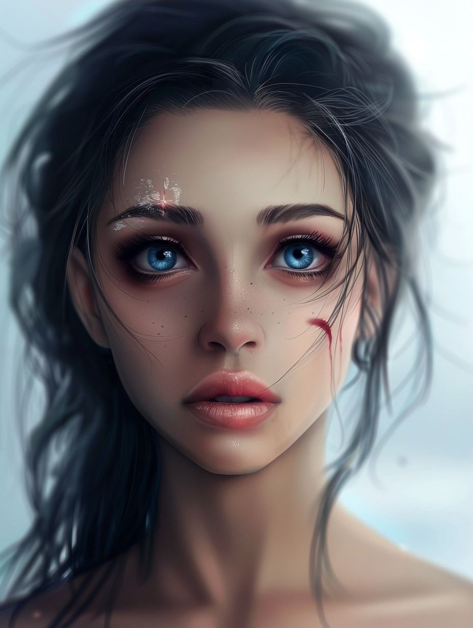 Ethereal Gazes: Digital Portrait Collection - Image 3