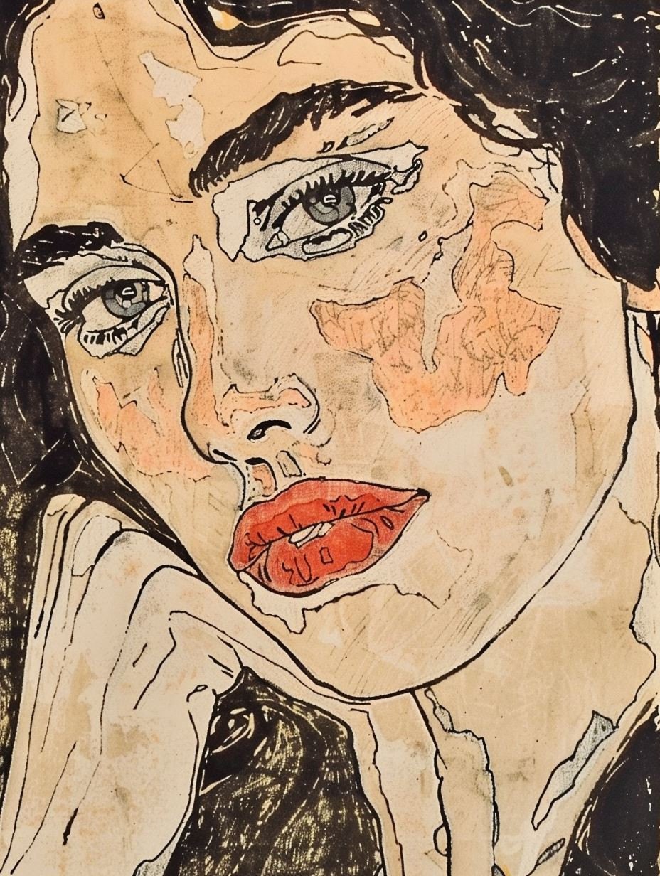 Fragmented Gazes in Earthy Tones - Image 3