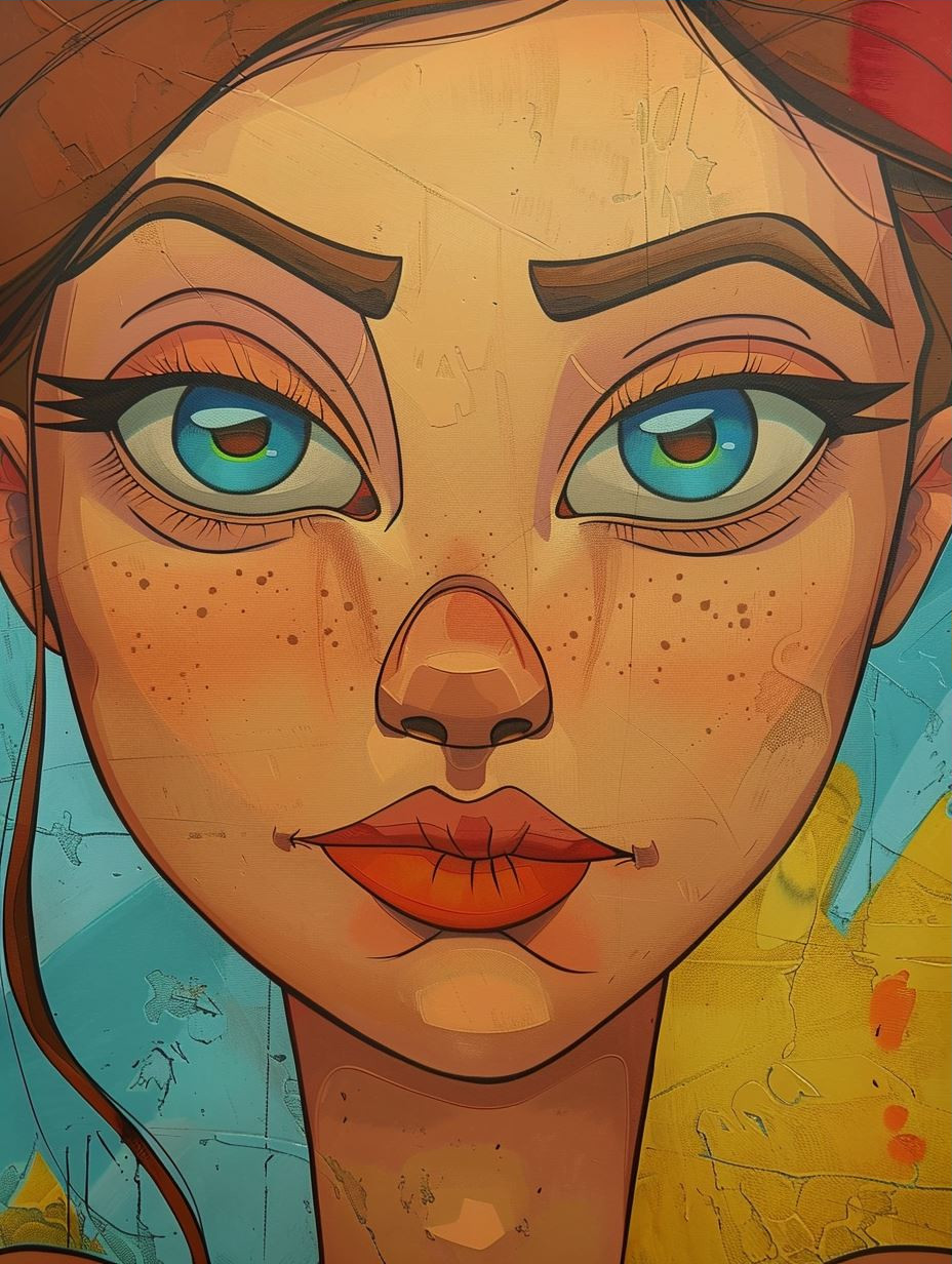 Vibrant Surrealist Female Portraits - Image 3