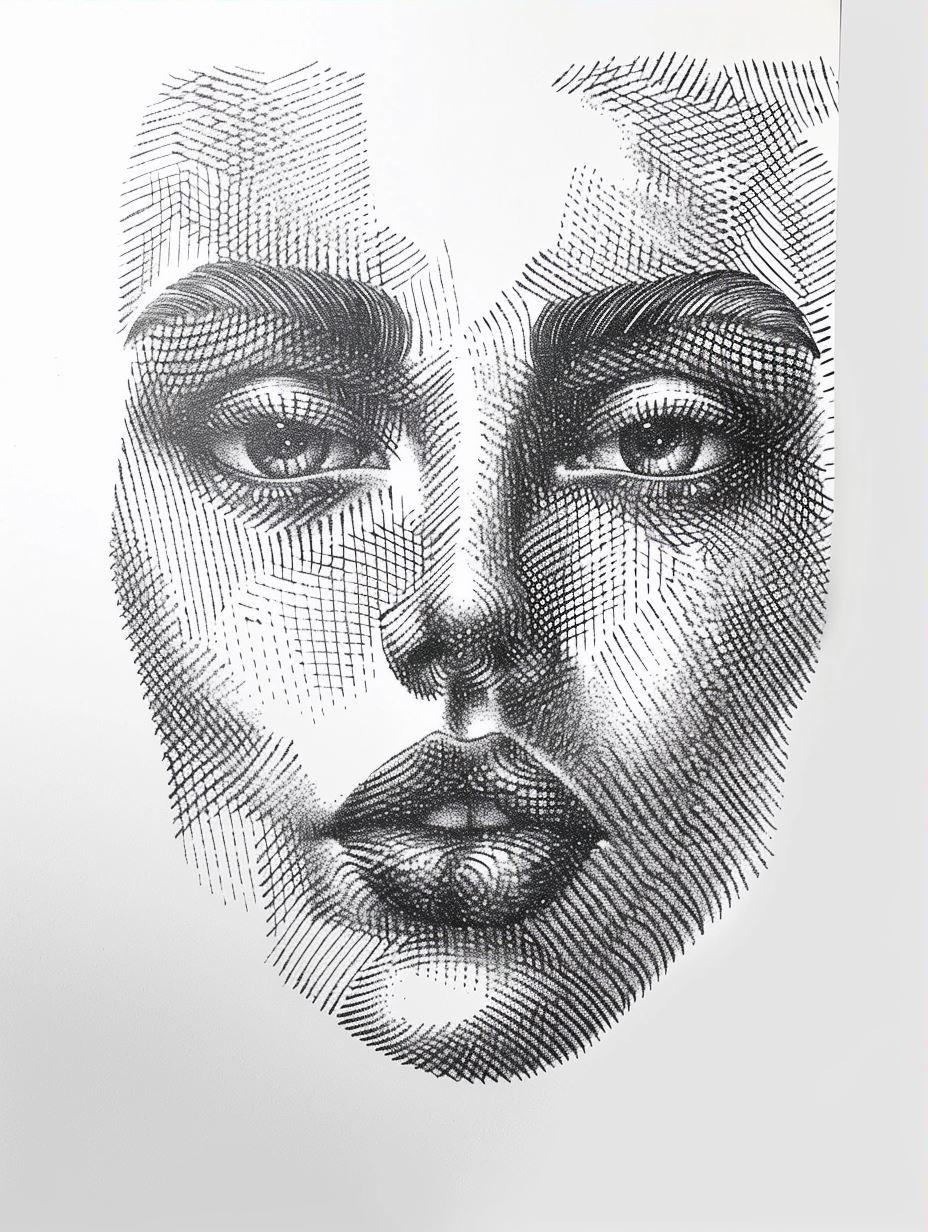 Neon Digital Flora Portrait - Image 3