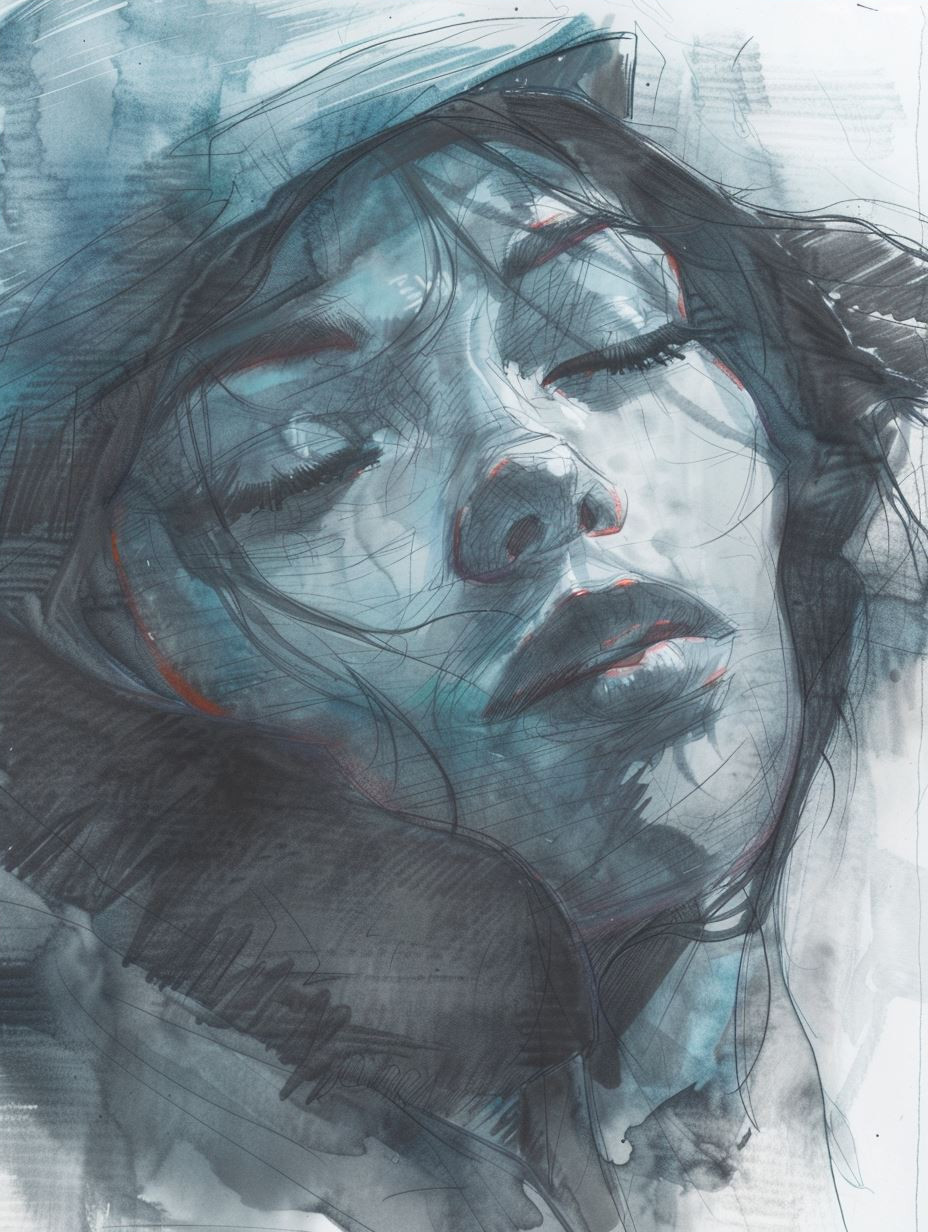 Melancholy Blue Ethereal Portraits - Image 4