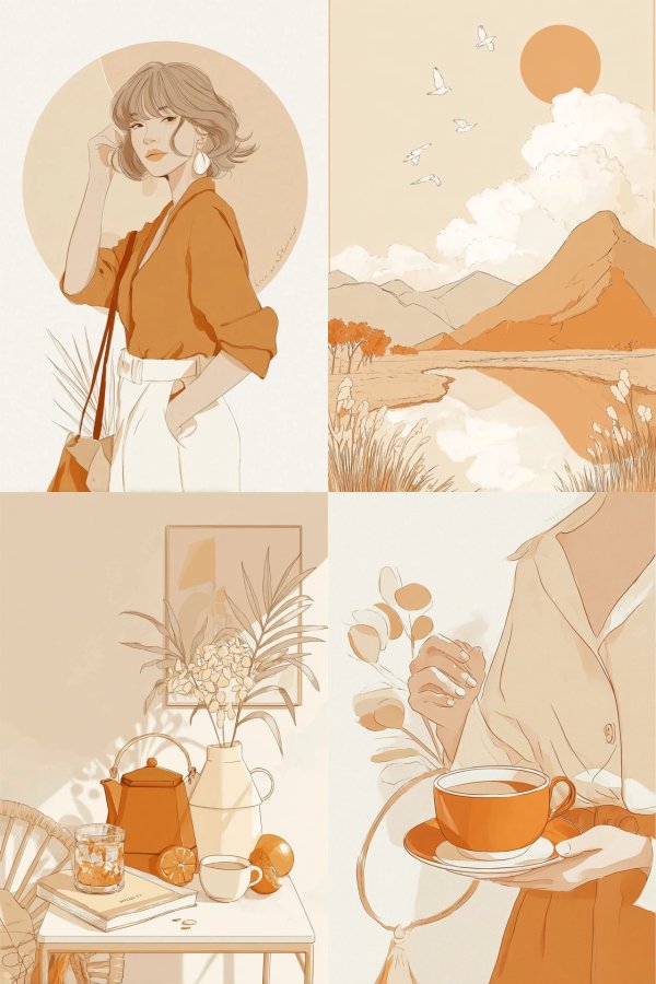 Warm Autumnal Aesthetic Art Collection