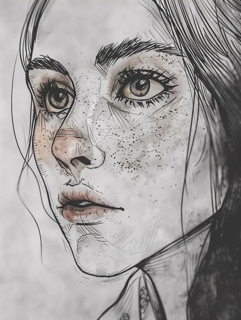 Ethereal Hand Drawn Portrait Studies - Image 4