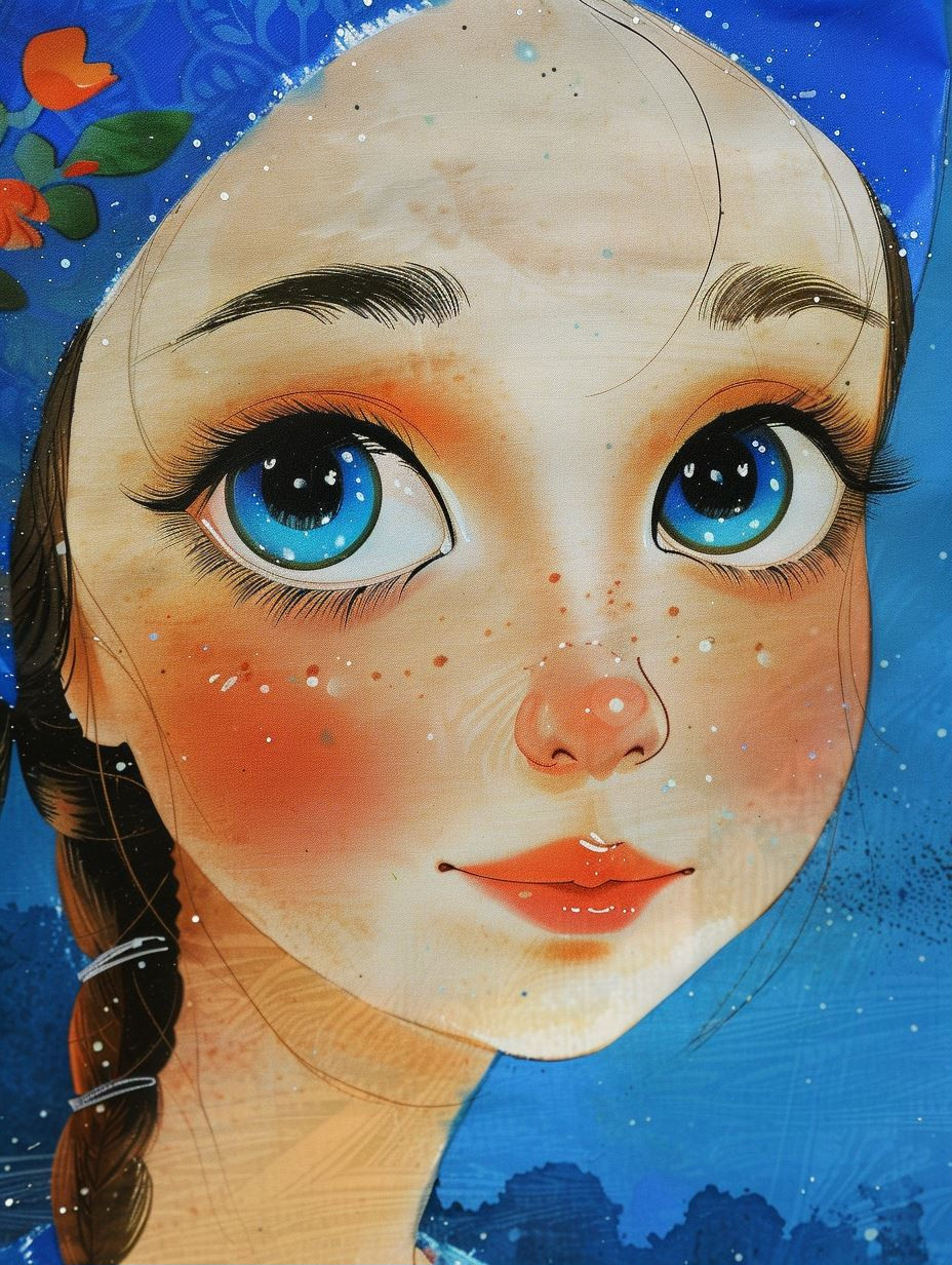 Ethereal Blue Eyed Slavic Portrait
