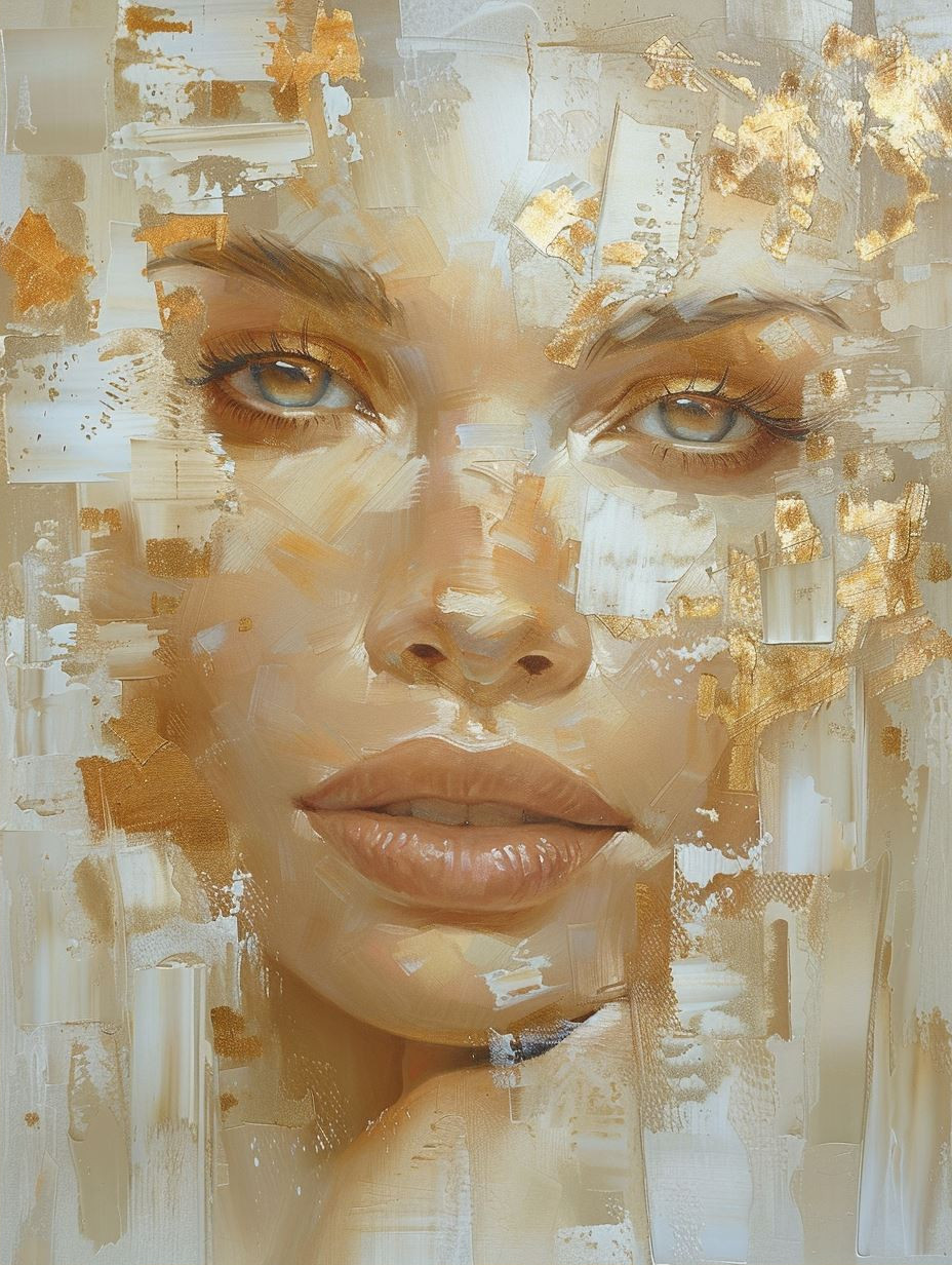 Gilded Visage of Ethereal Light - Image 2