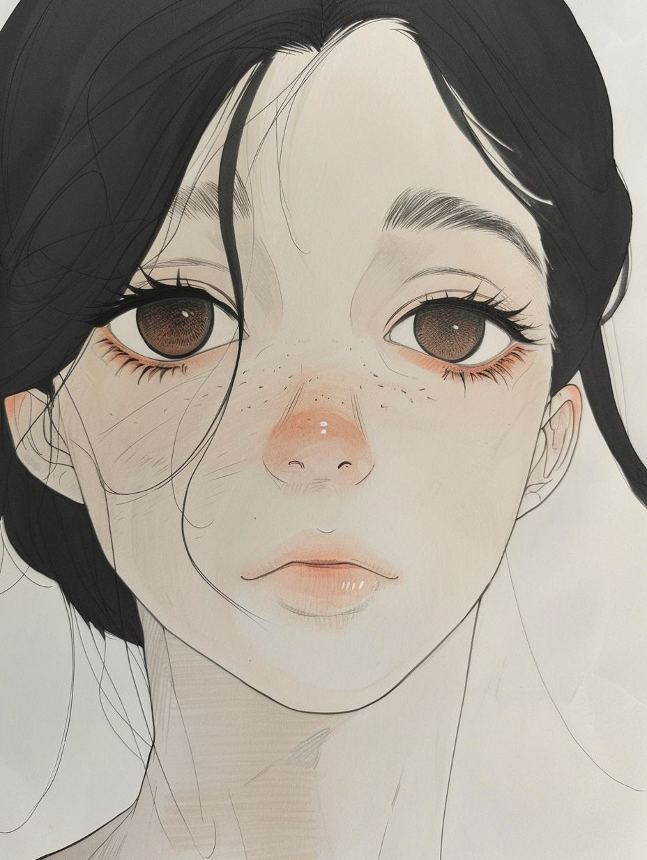 Ethereal Gazes: A Digital Portrait Study - Image 4