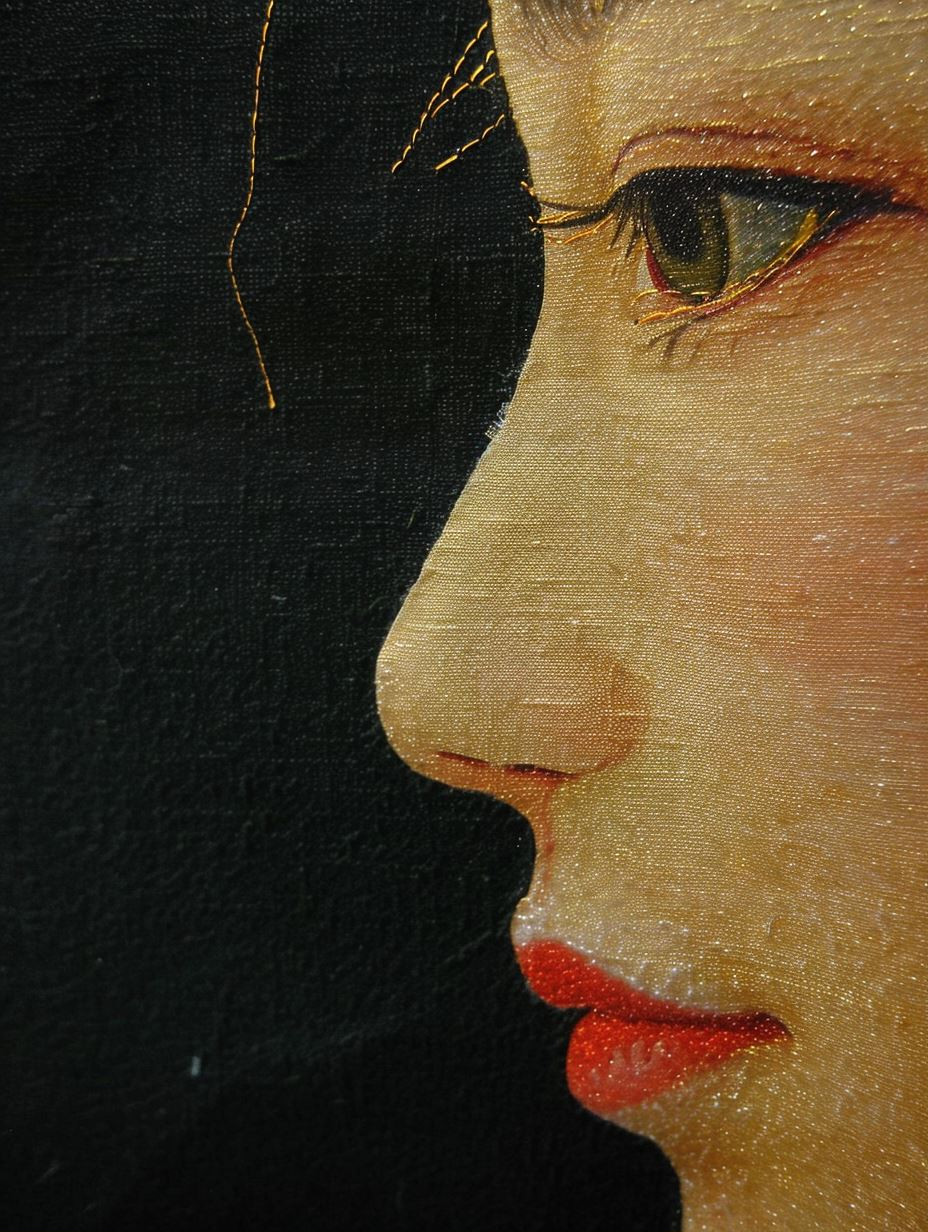 Golden Thread Portrait Study