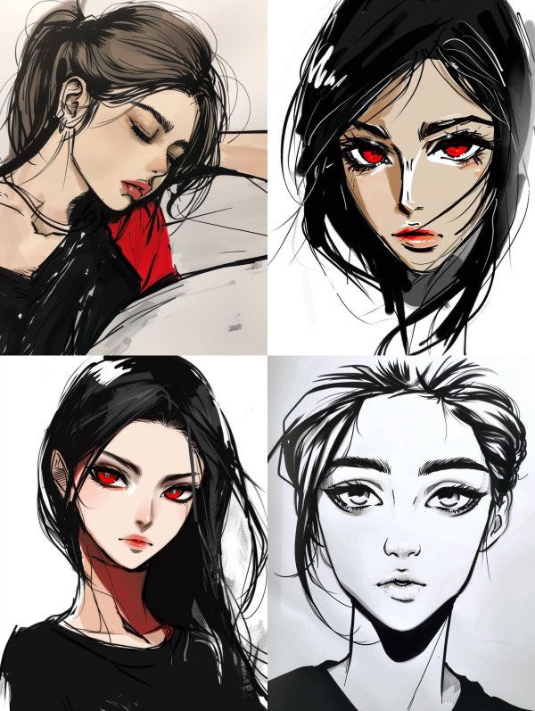 Melancholy Ink and Crimson Hue