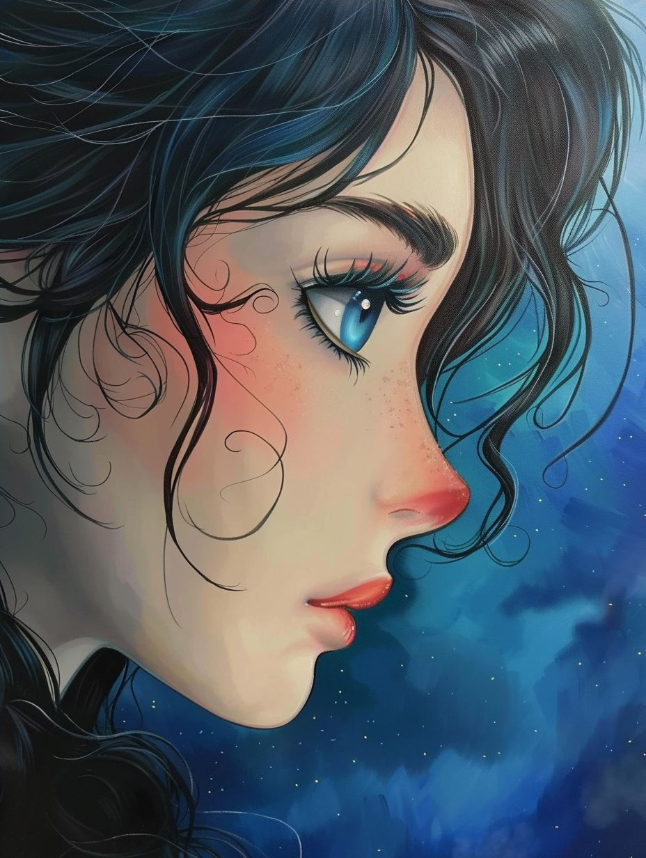 Melancholy Rain in Blue Hues - Image 4